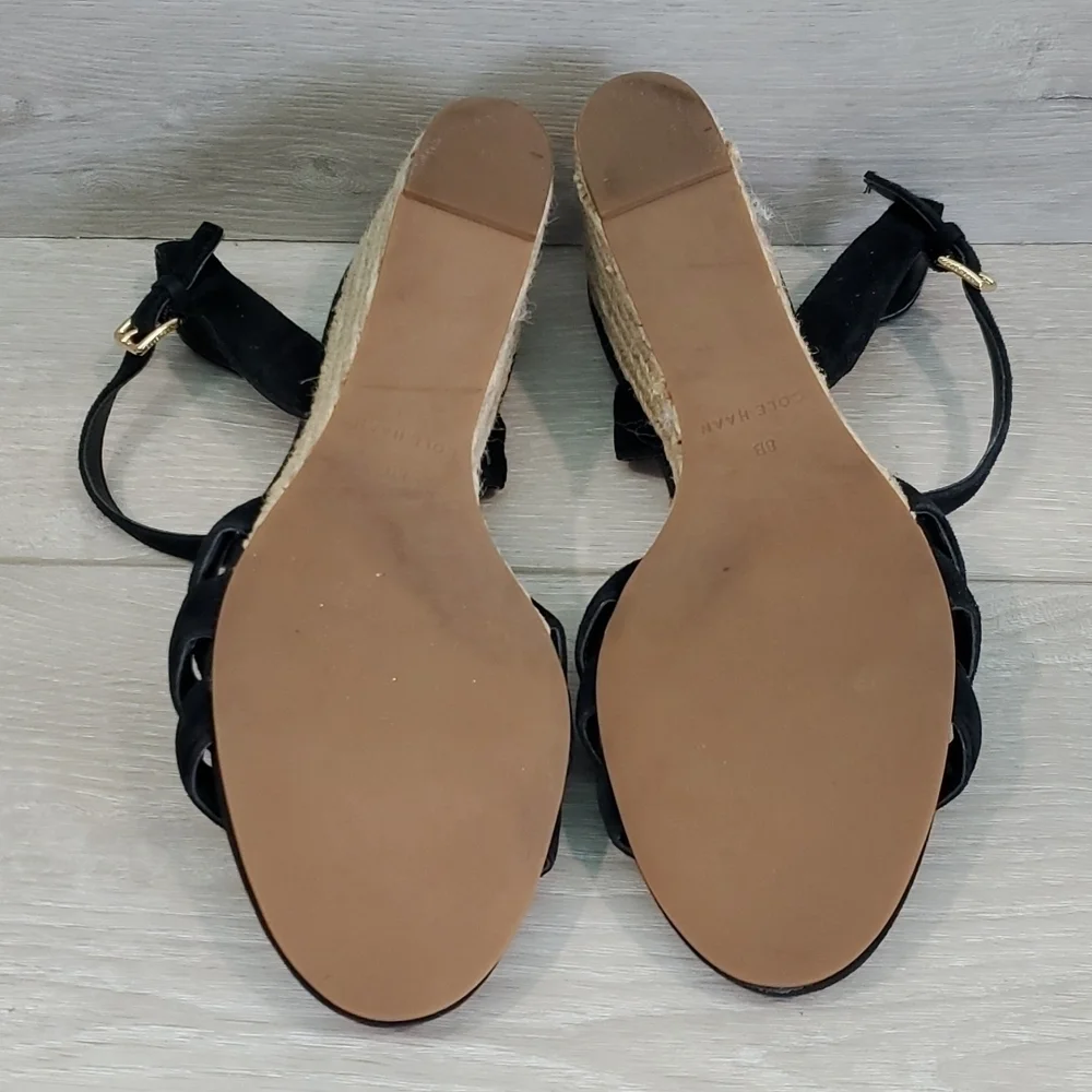 Cole Haan Women Jasmine Espadrille Wedge Ankle Strap Comfort shoes sandals 8